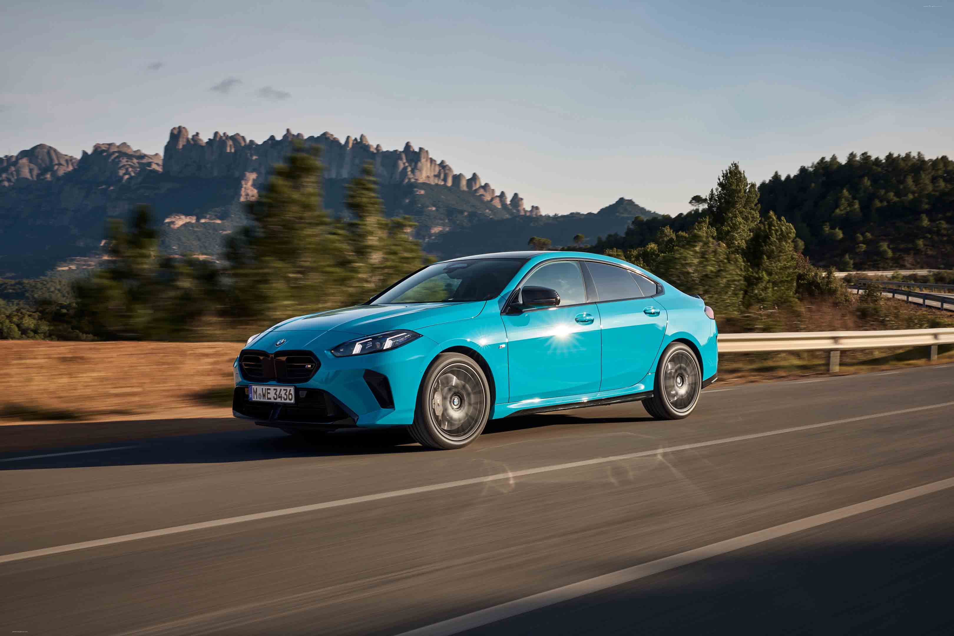 2025 BMW M235 xDrive Gran Coupe Miami Blue F74 Front View