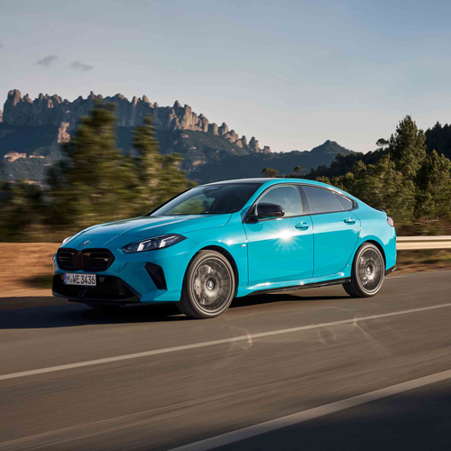 2025 BMW M235 xDrive Gran Coupe Miami Blue F74 Front View