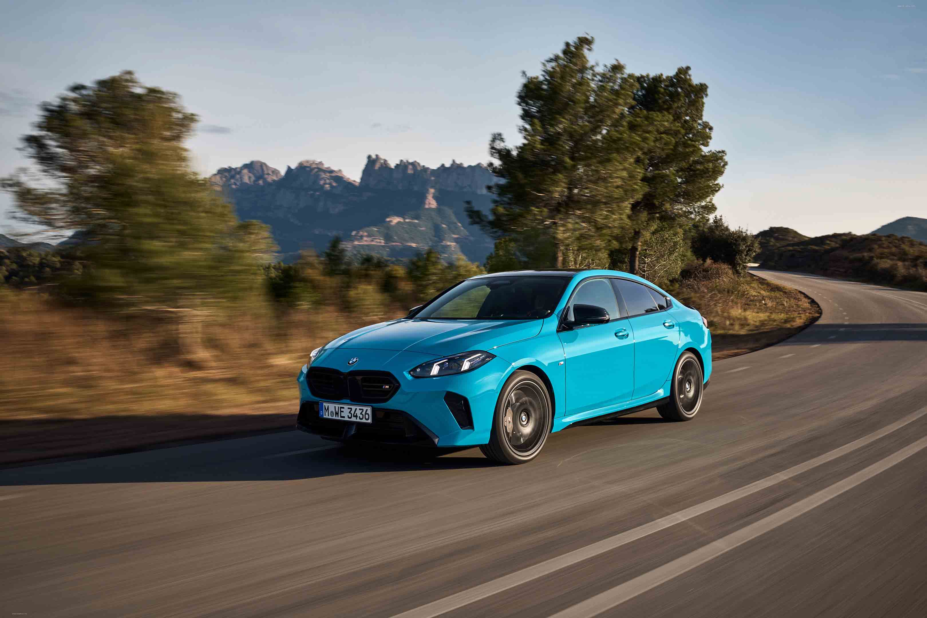 2025 BMW M235 xDrive Gran Coupe Miami Blue F74 Front View