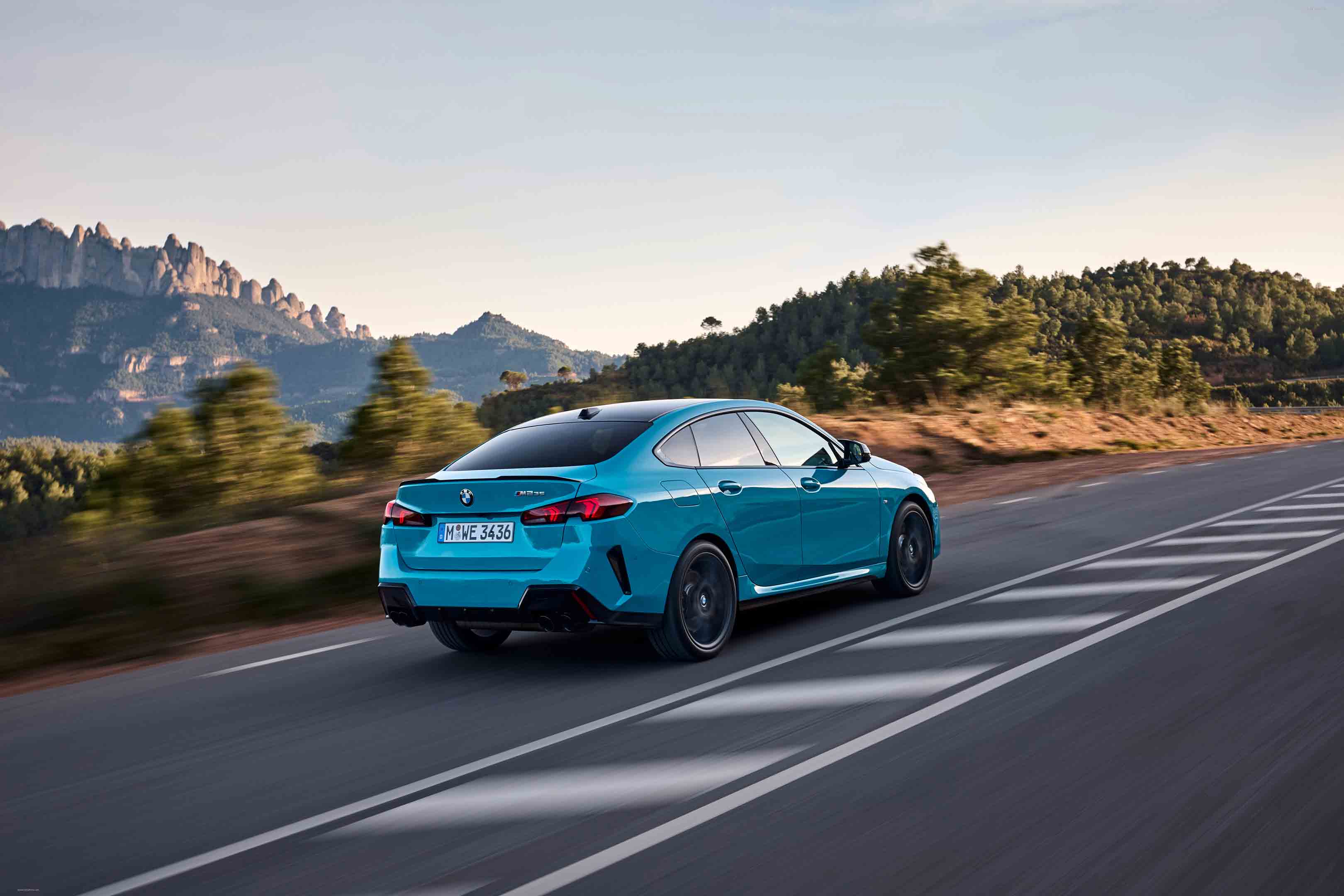 2025 BMW M235 xDrive Gran Coupe Miami Blue F74 Front View