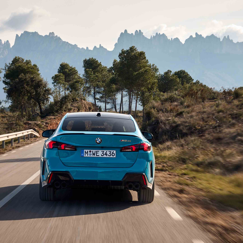 2025 BMW M235 xDrive Gran Coupe Miami Blue F74 Front View