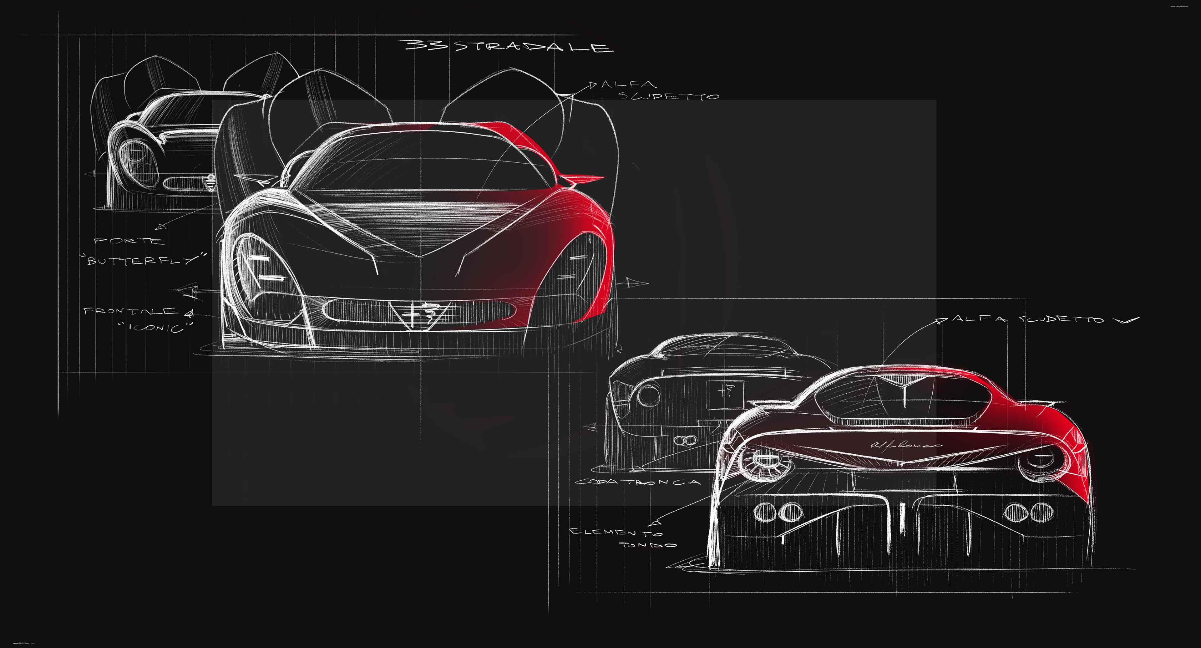 2024 Alfa Romeo 33 Stradale Sketches