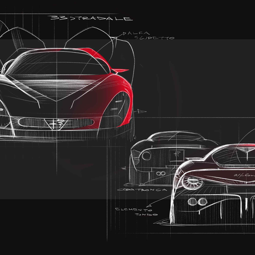 2024 Alfa Romeo 33 Stradale Sketches