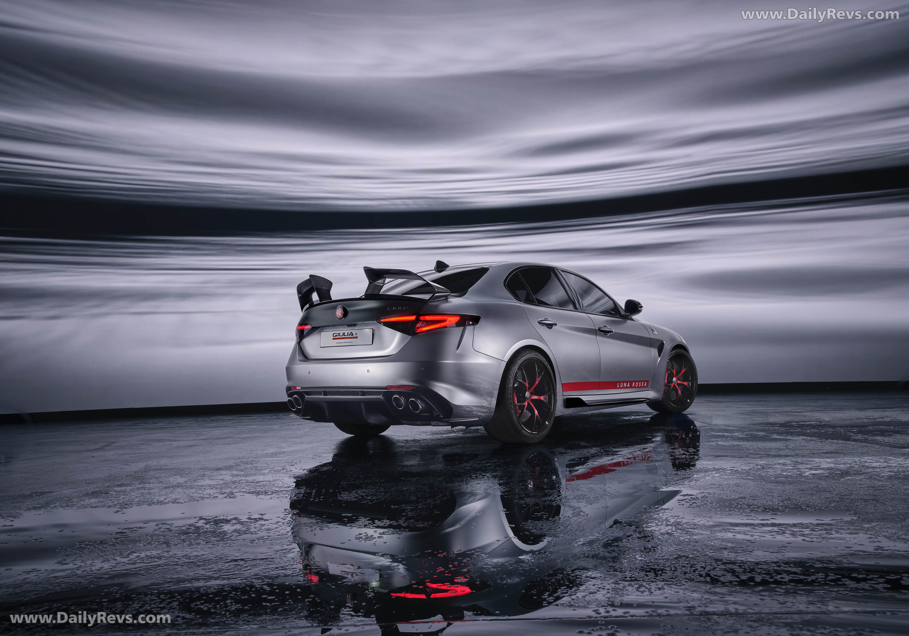 2027 Alfa Romeo Giulia Quadrifoglio Luna Rossa Rear View