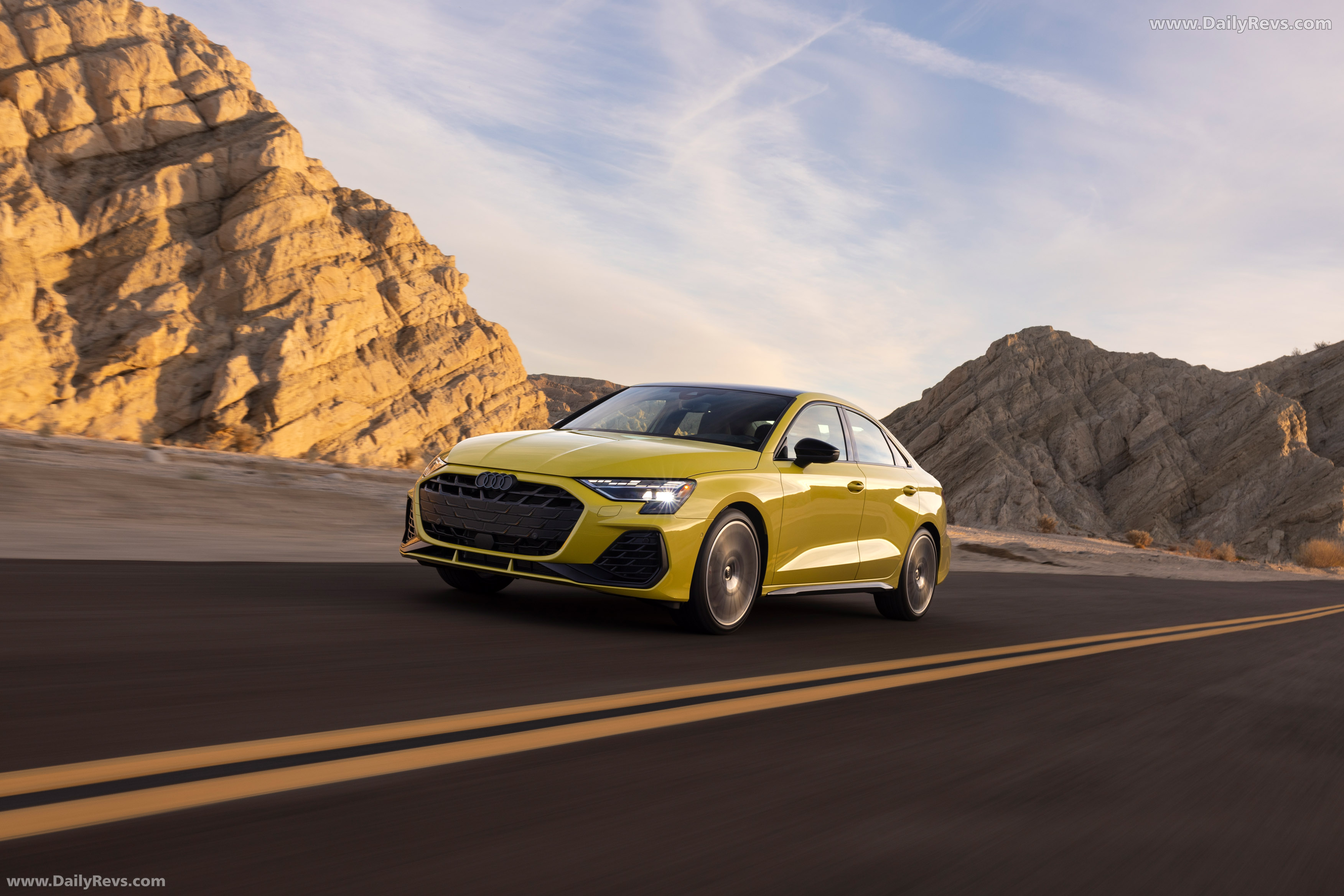 2025 Audi S3 8Y Python Yellow Front View