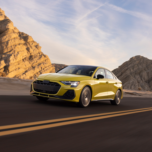 2025 Audi S3 8Y Python Yellow Front View