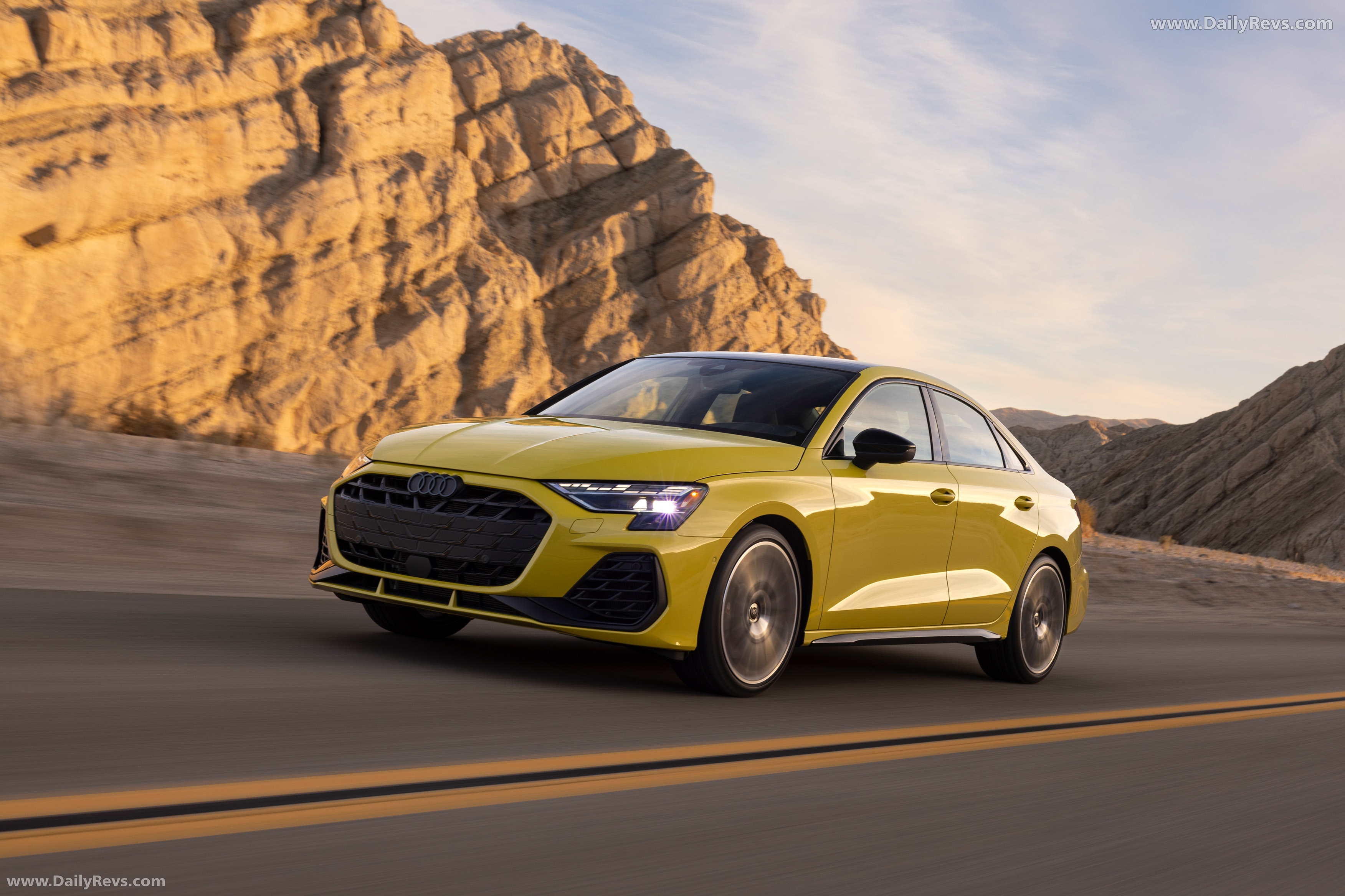 2025 Audi S3 8Y Python Yellow Front View