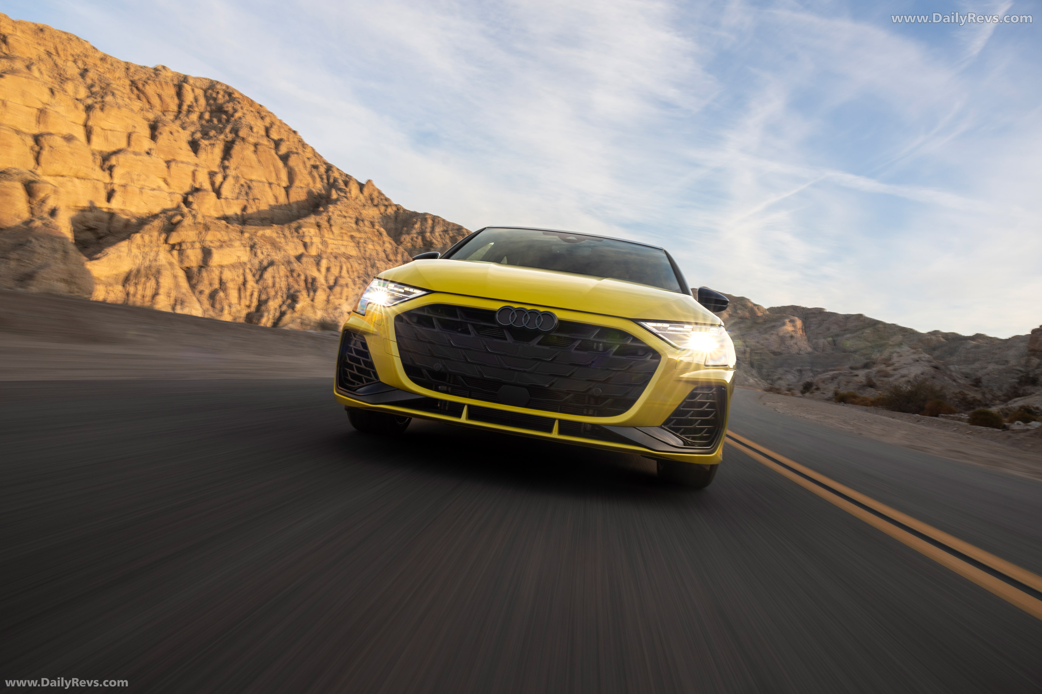 2025 Audi S3 8Y Python Yellow Front View