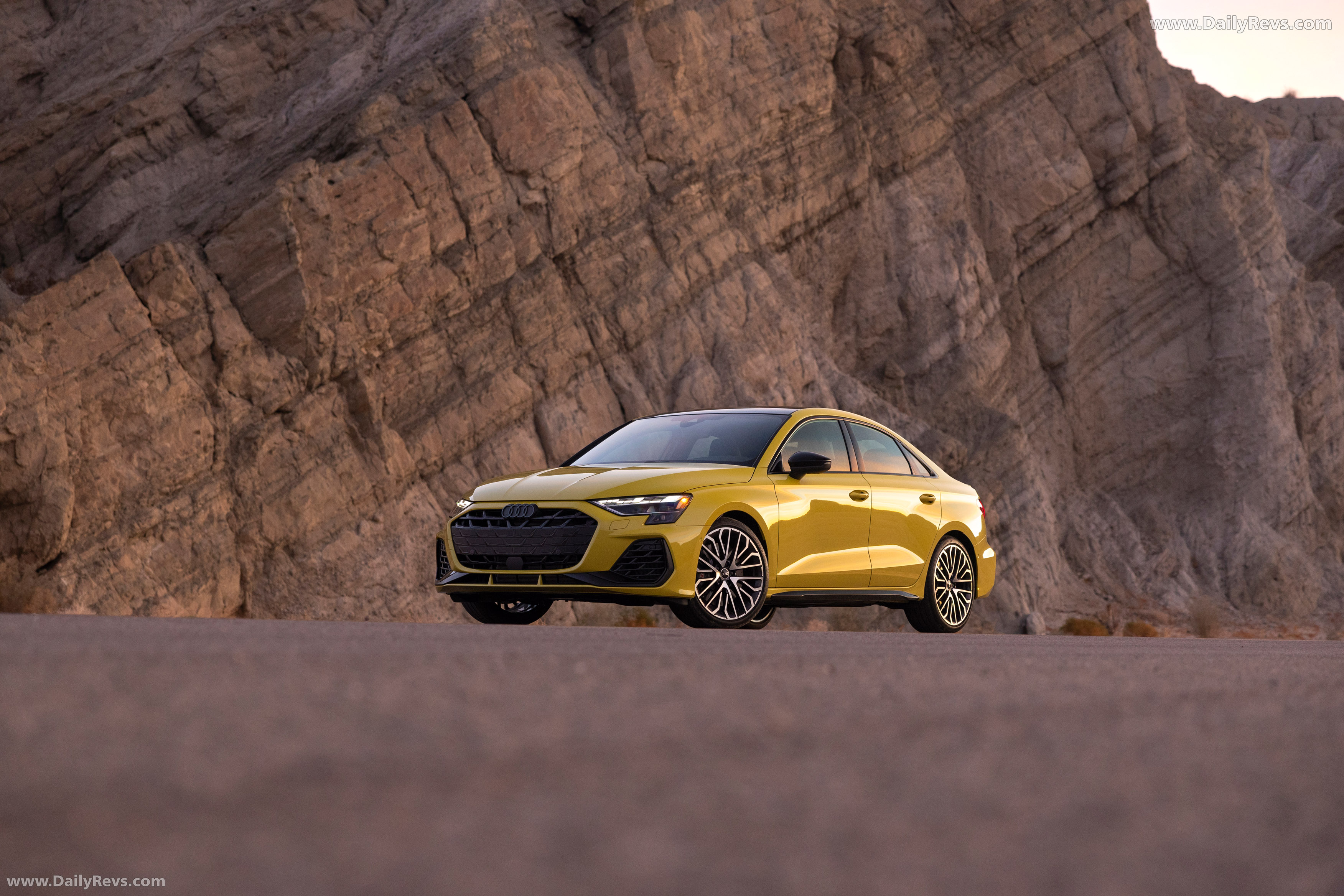 2025 Audi S3 8Y Python Yellow Front View