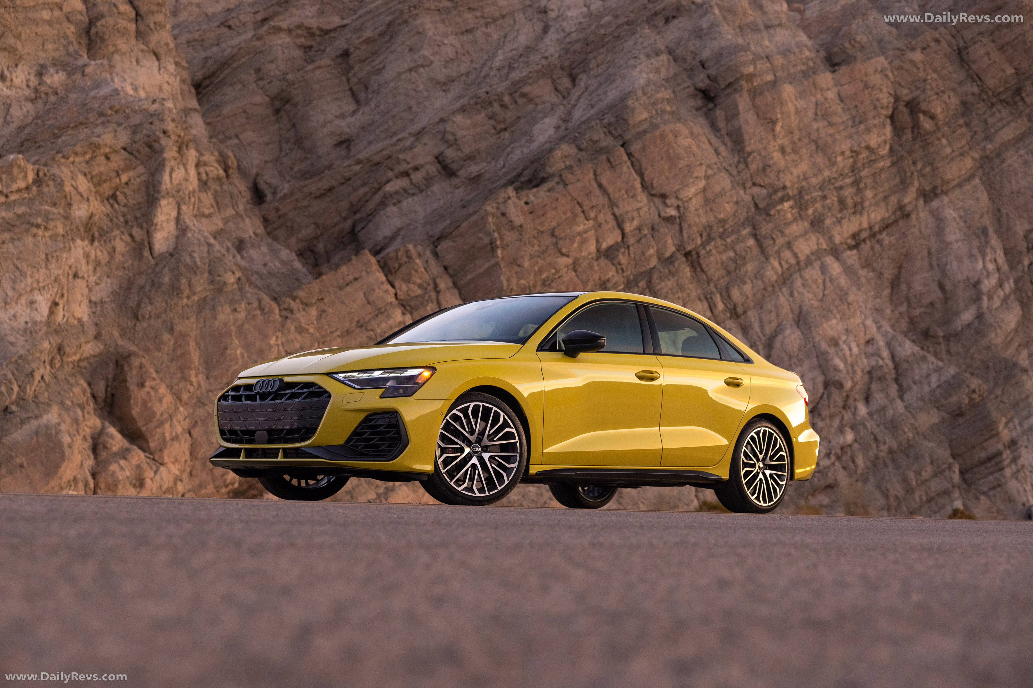 2025 Audi S3 8Y Python Yellow Front View