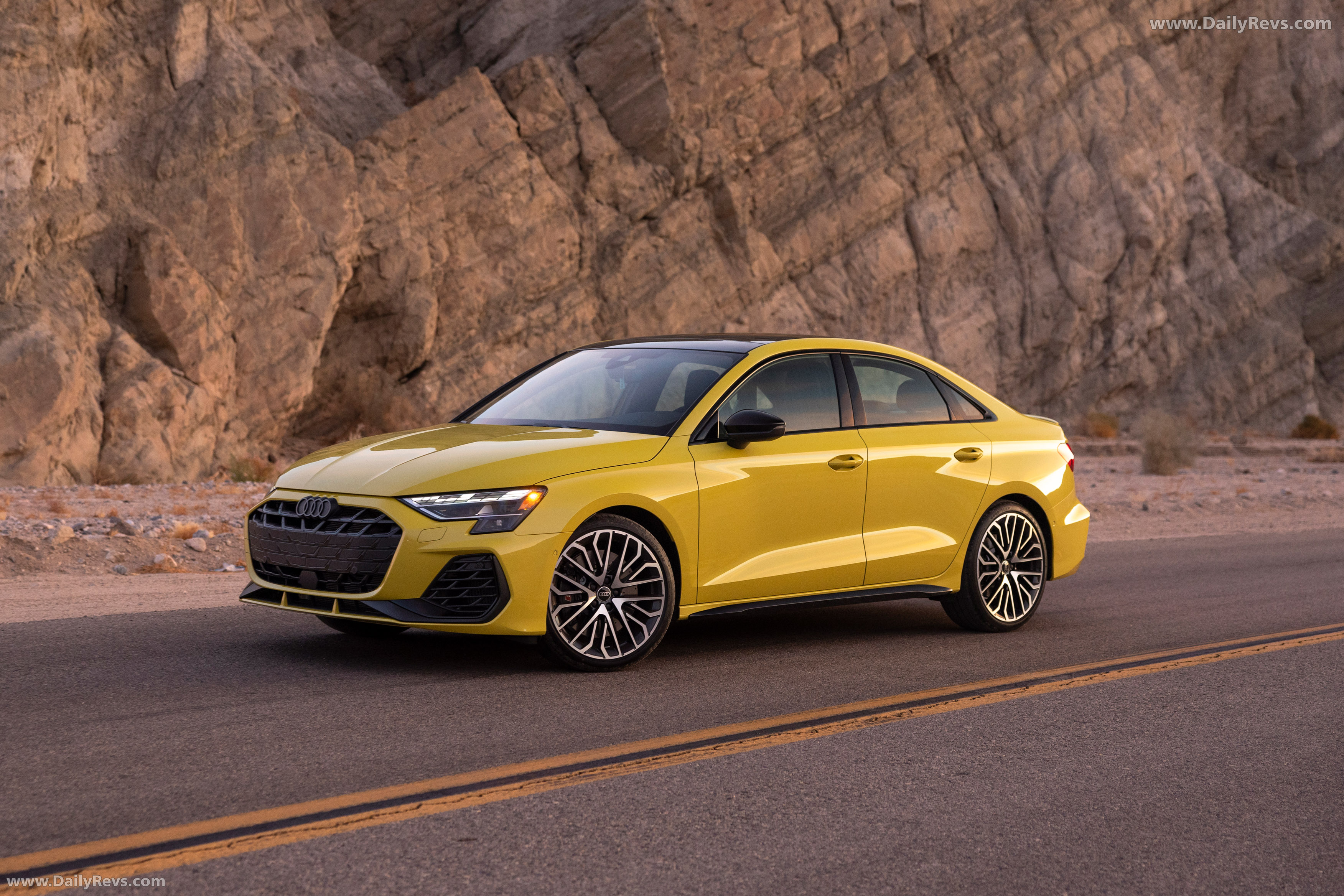 2025 Audi S3 8Y Python Yellow Front View