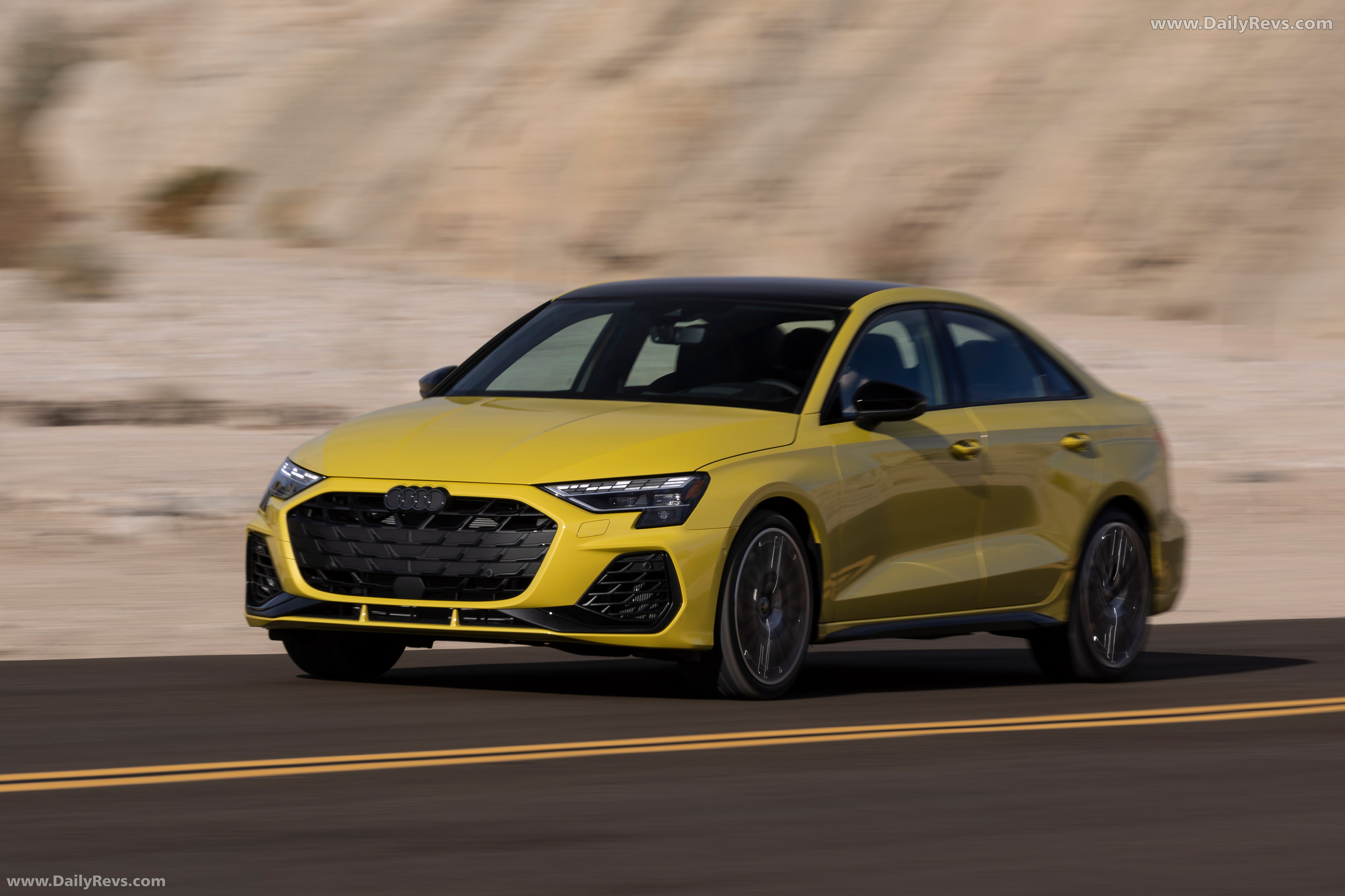 2025 Audi S3 8Y Python Yellow Front View