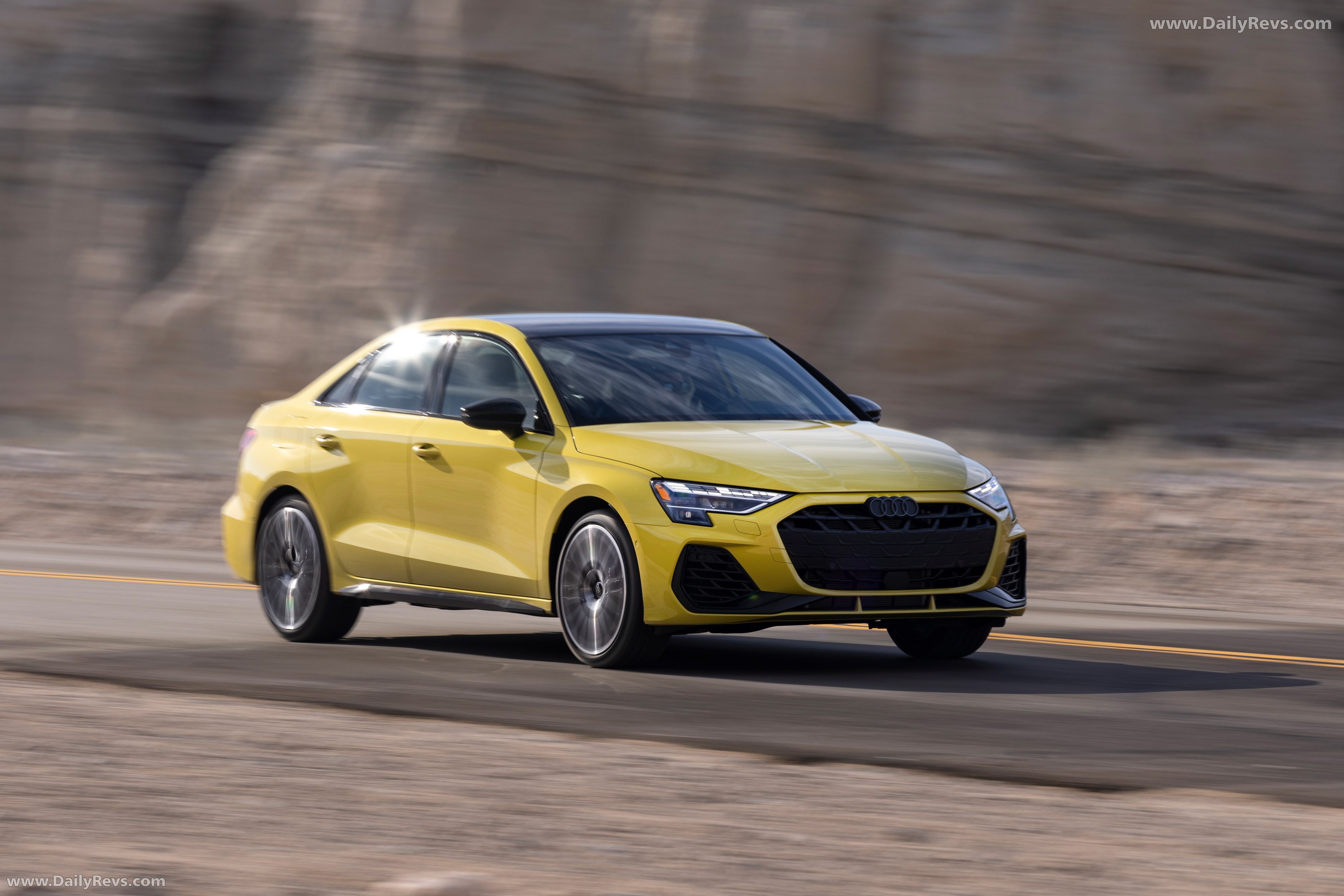 2025 Audi S3 8Y Python Yellow Front View