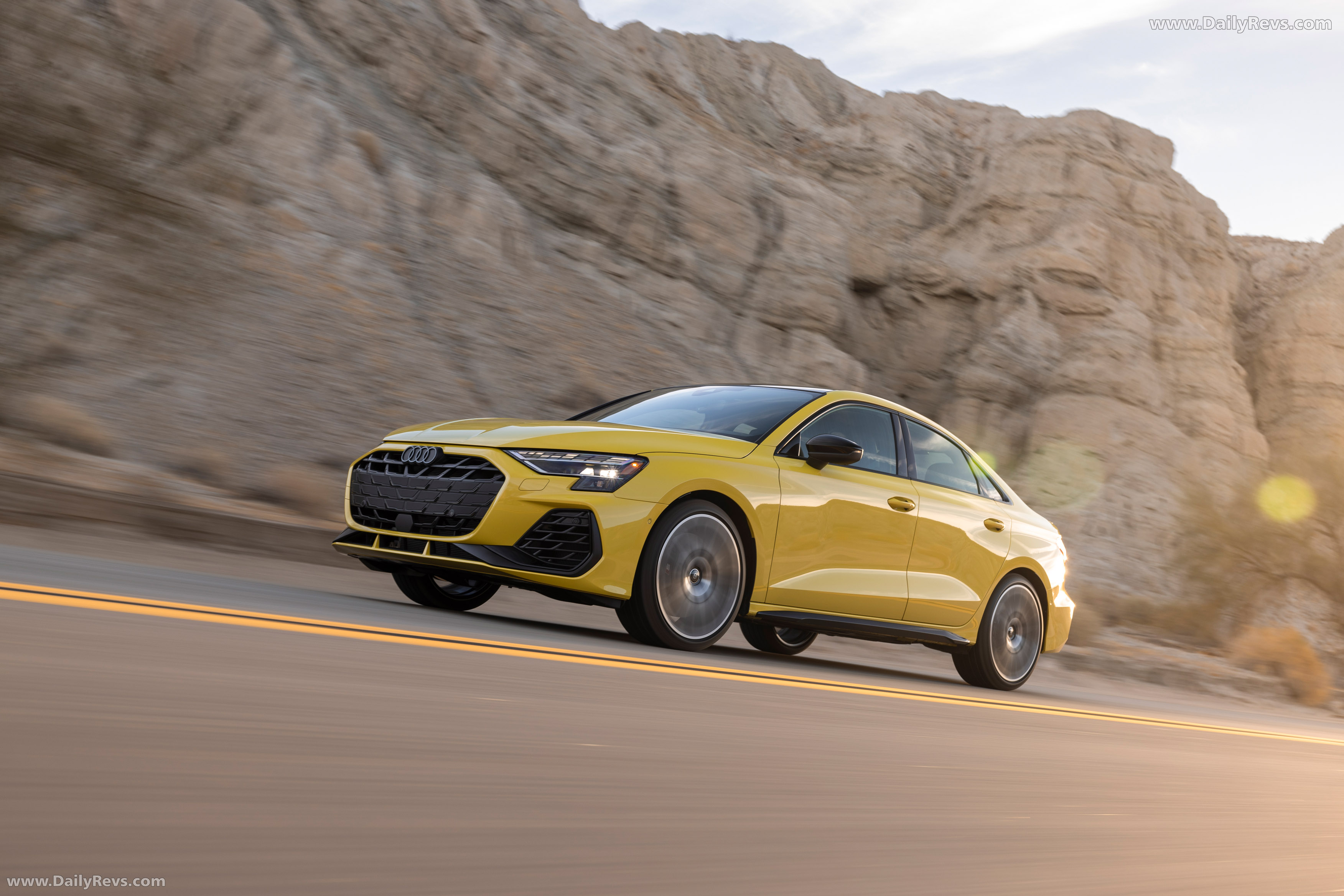 2025 Audi S3 8Y Python Yellow Front View