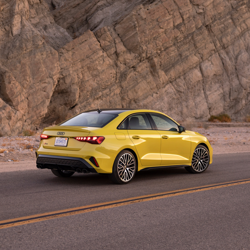 2025 Audi S3 8Y Python Yellow Rear View