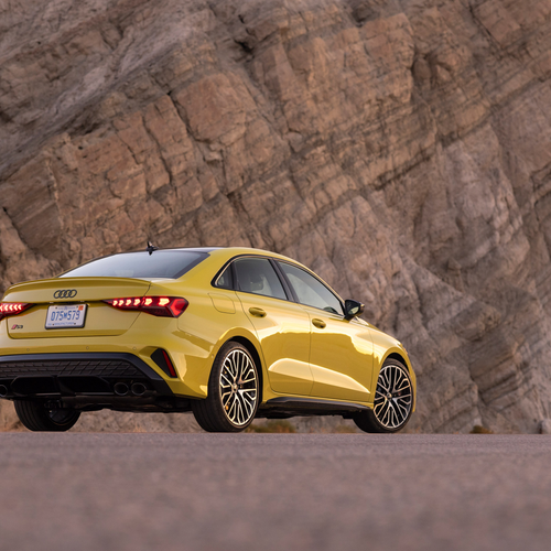 2025 Audi S3 8Y Python Yellow Rear View