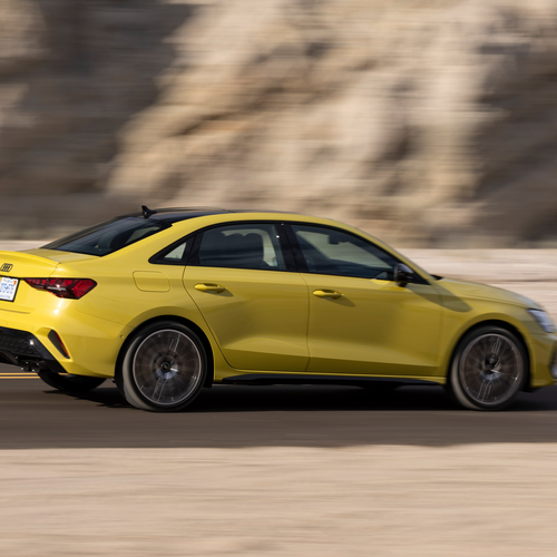 2025 Audi S3 8Y Python Yellow Rear View