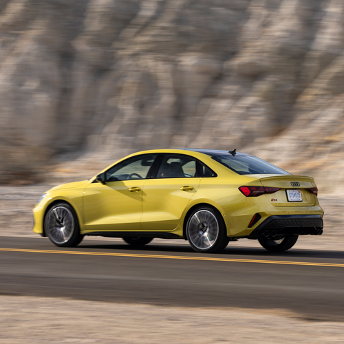 2025 Audi S3 8Y Python Yellow Rear View