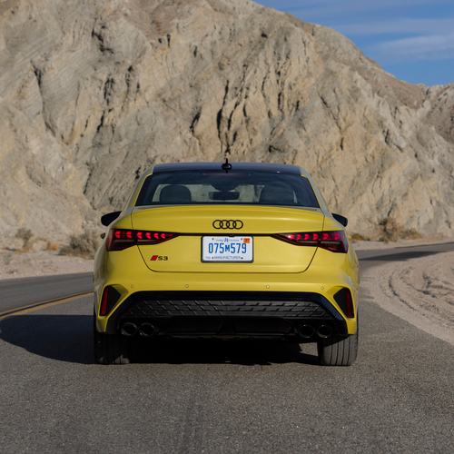 2025 Audi S3 8Y Python Yellow Rear View