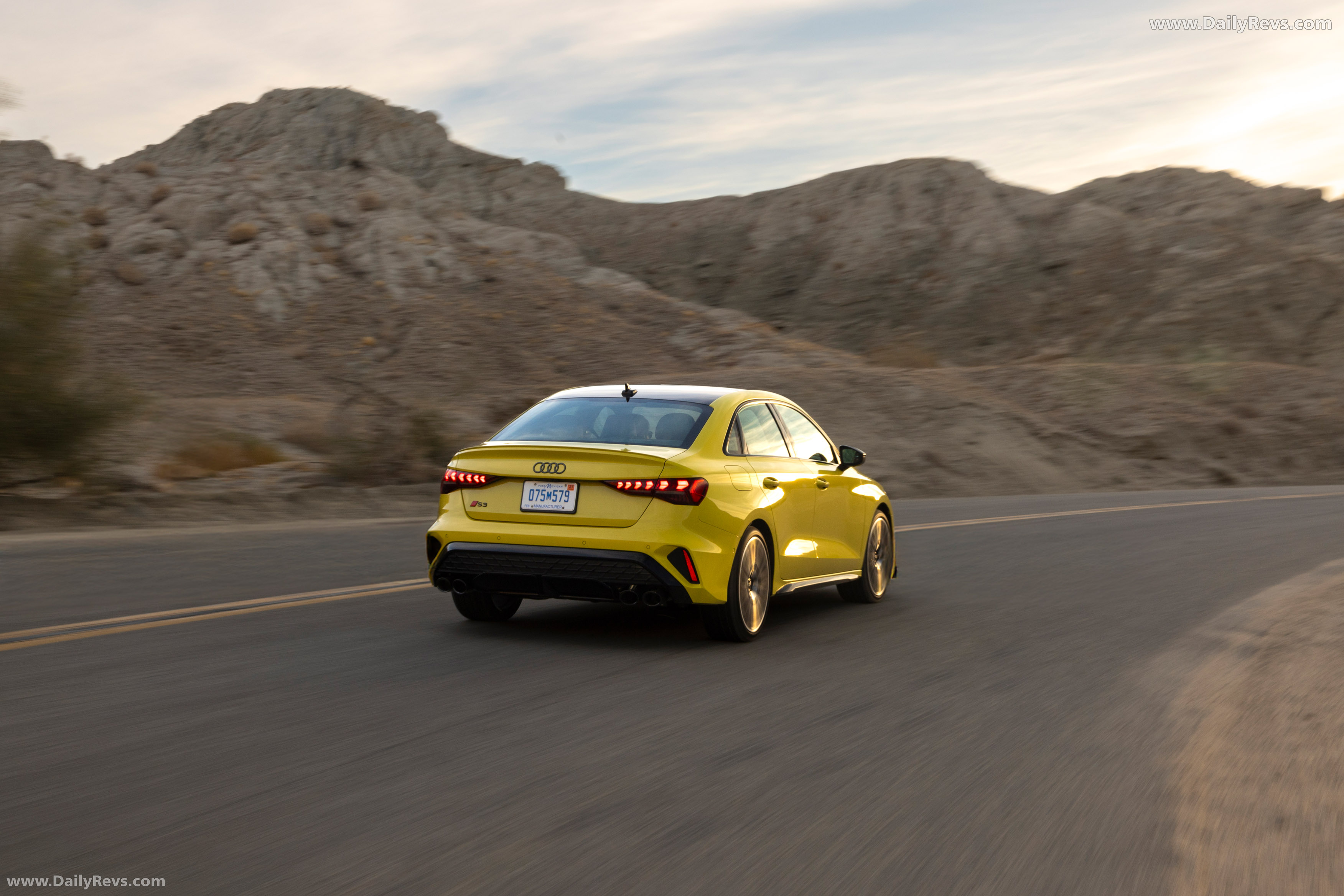 2025 Audi S3 8Y Python Yellow Rear View
