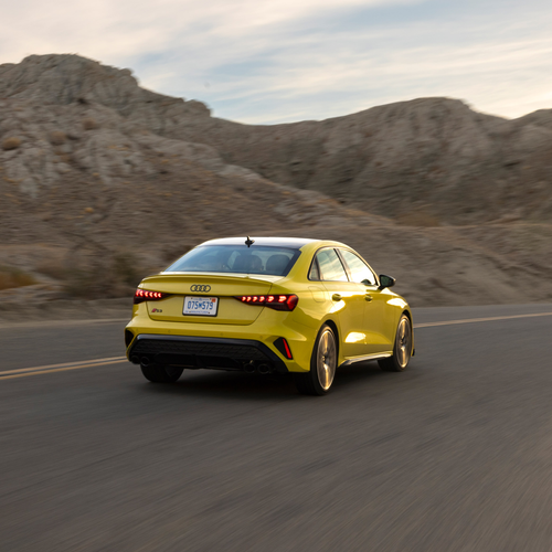 2025 Audi S3 8Y Python Yellow Rear View