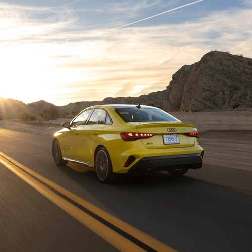 2025 Audi S3 8Y Python Yellow Rear View