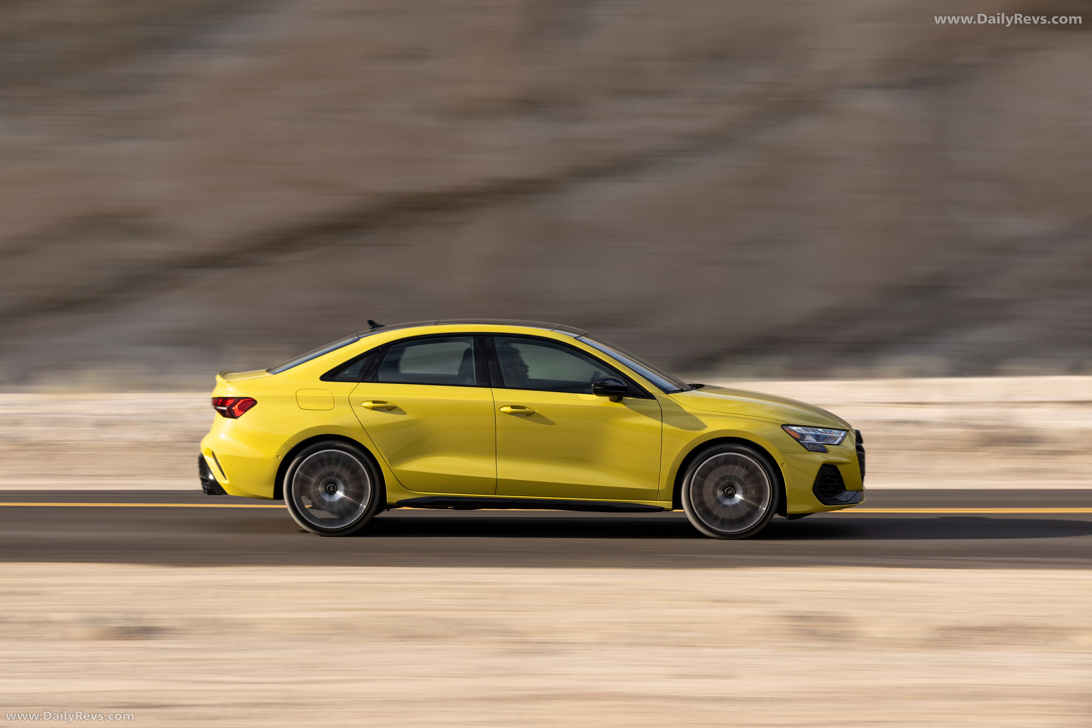 2025 Audi S3 8Y Python Yellow Side View