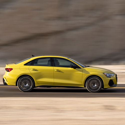 2025 Audi S3 8Y Python Yellow Side View