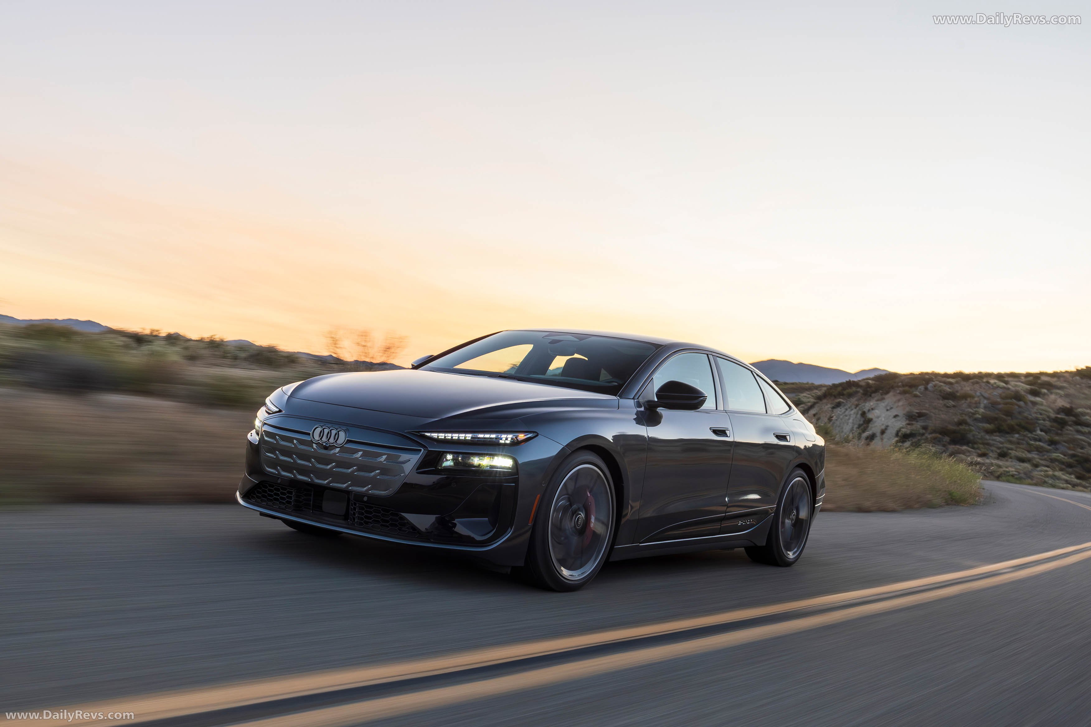 2025 Audi S6 Sportback e-tron C9 Daytona Gray Front View