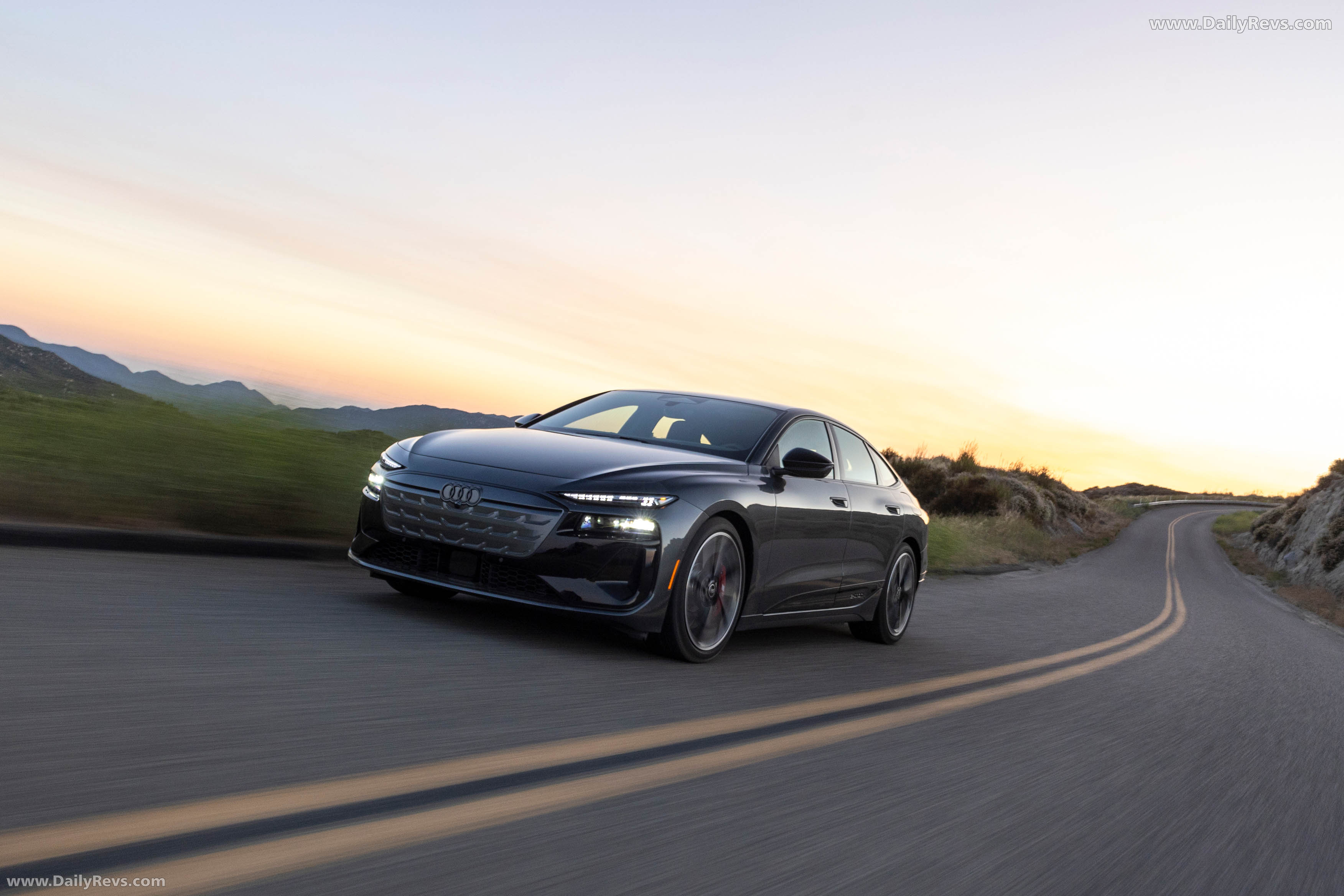2025 Audi S6 Sportback e-tron C9 Daytona Gray Front View