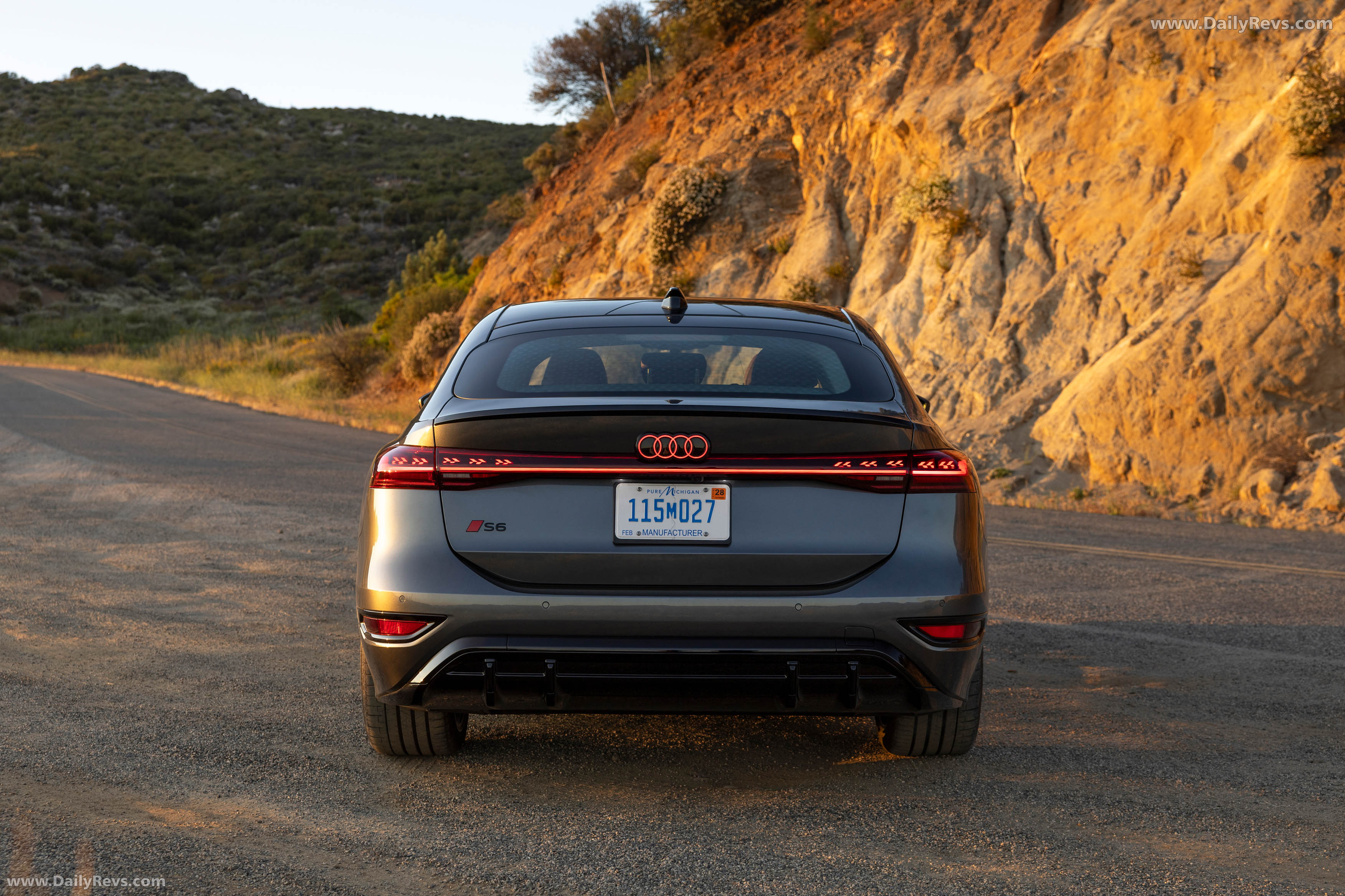 2025 Audi S6 Sportback e-tron C9 Daytona Gray Rear View
