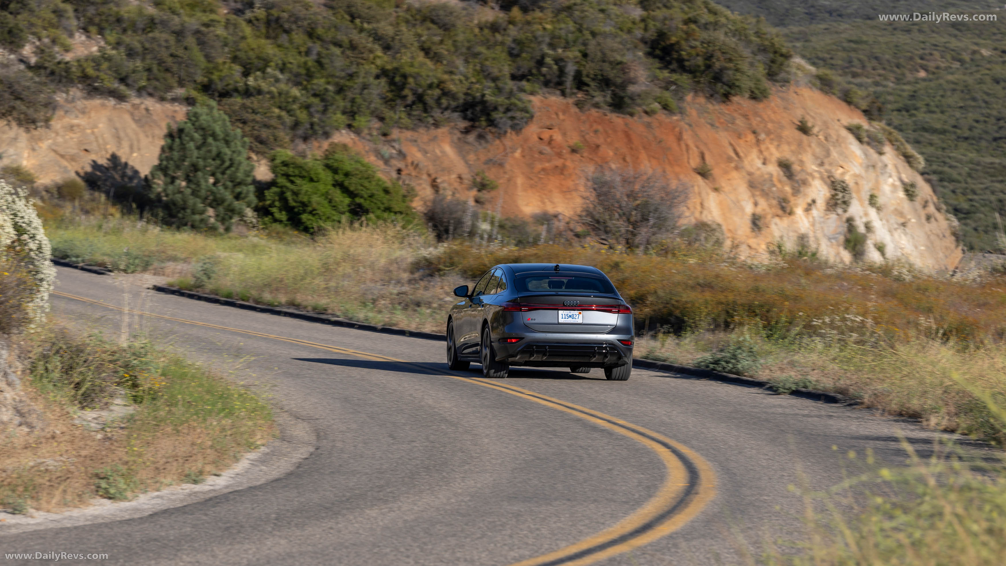2025 Audi S6 Sportback e-tron C9 Daytona Gray Rear View