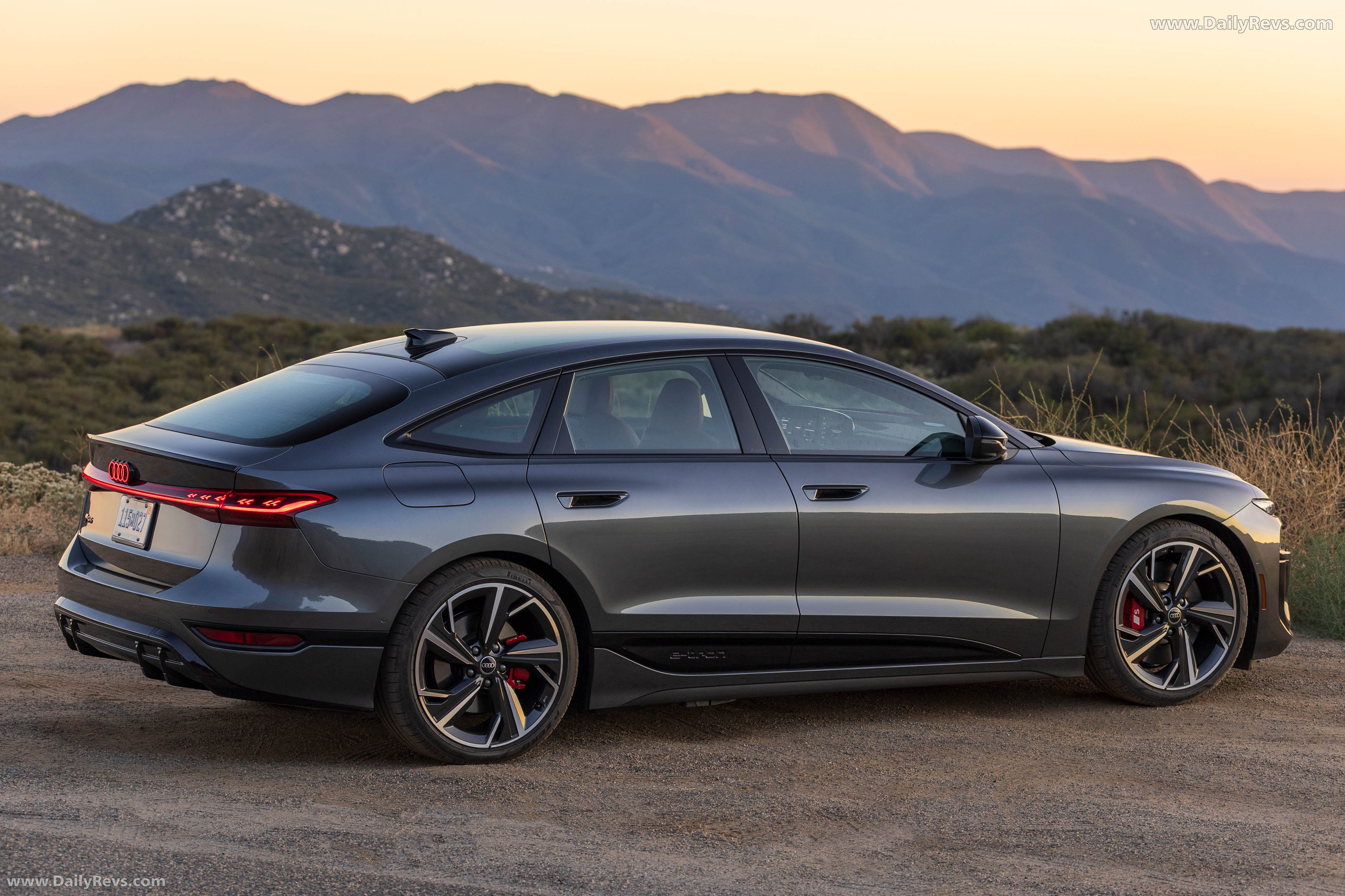 2025 Audi S6 Sportback e-tron C9 Daytona Gray Rear View