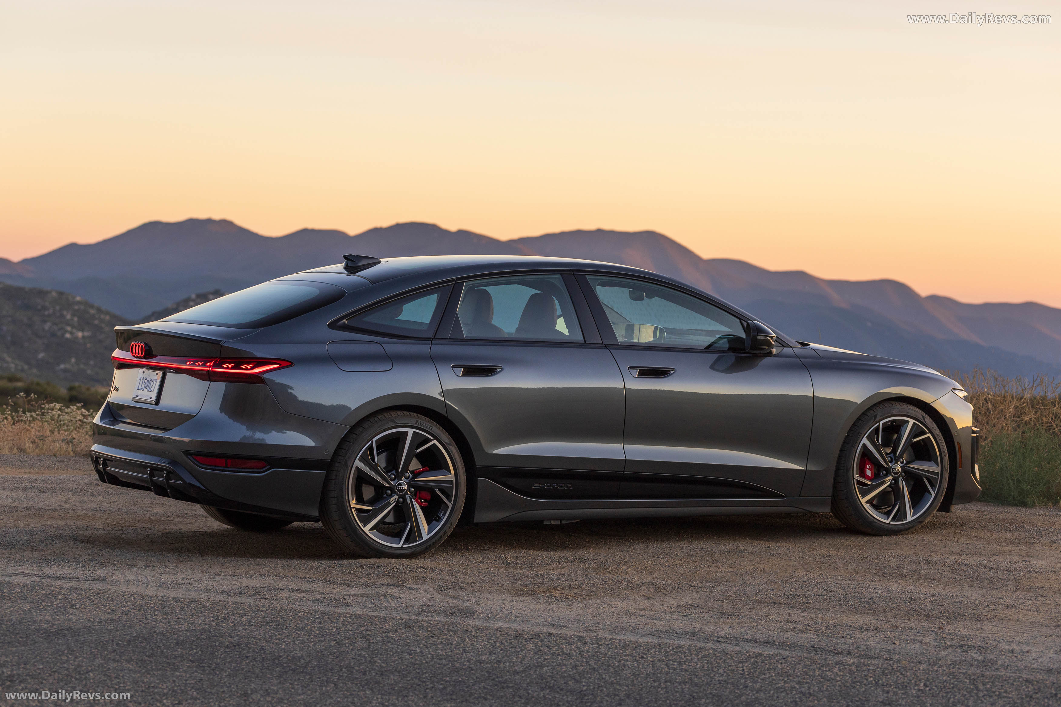2025 Audi S6 Sportback e-tron C9 Daytona Gray Rear View