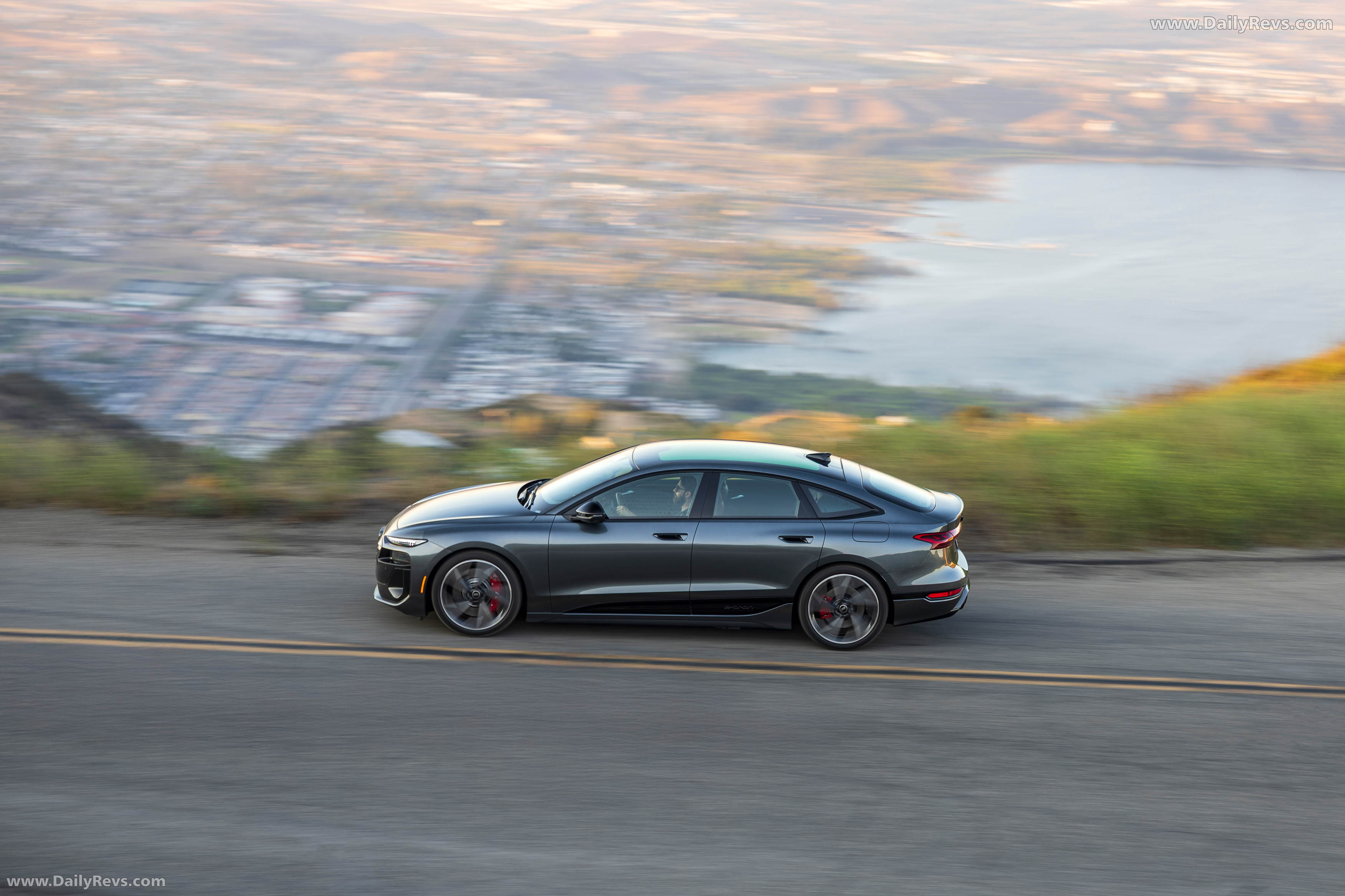 2025 Audi S6 Sportback e-tron C9 Daytona Gray Side View