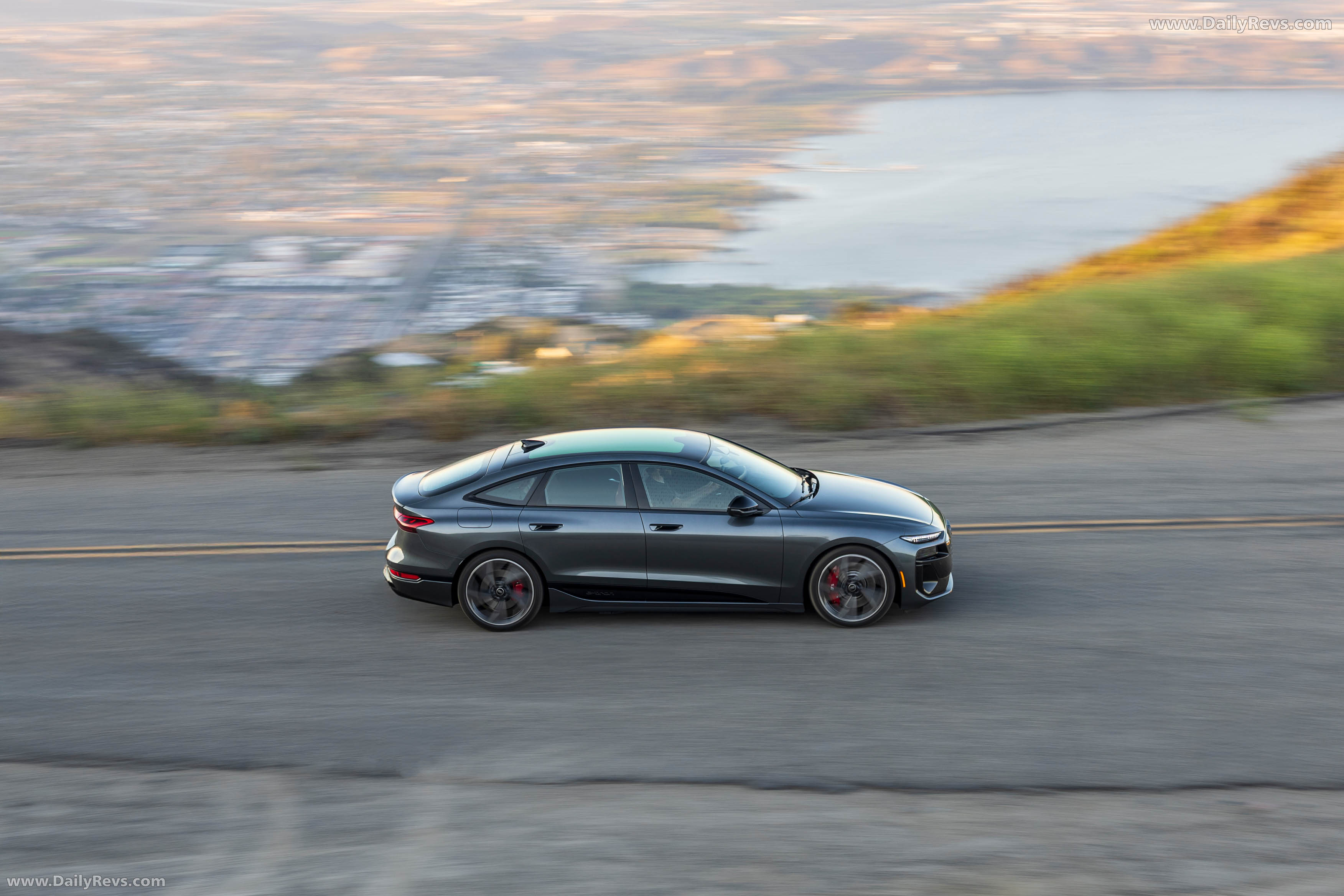 2025 Audi S6 Sportback e-tron C9 Daytona Gray Side View