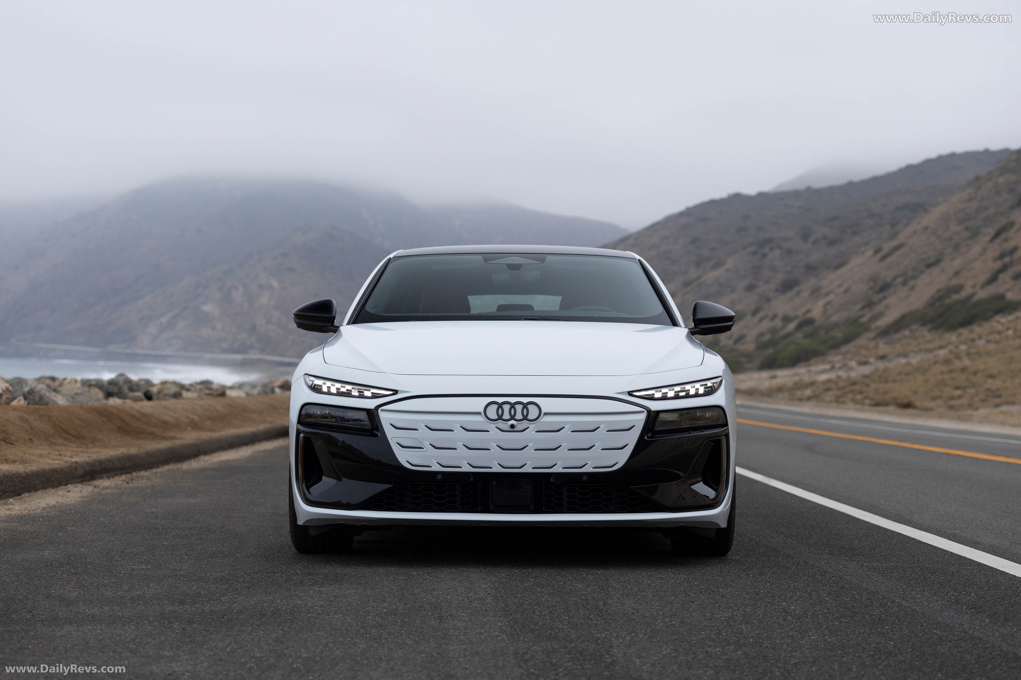 2025 Audi S6 Sportback e-tron C9 Glacier White Front View