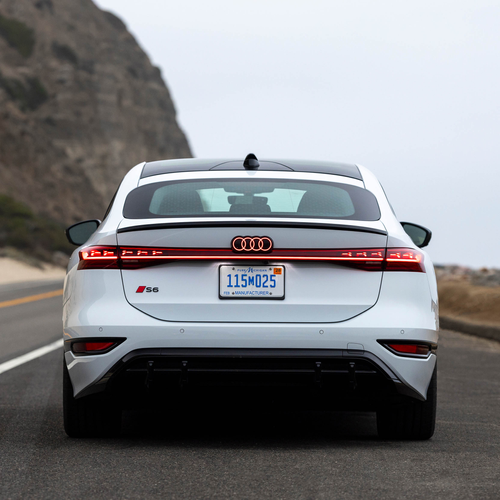 2025 Audi S6 Sportback e-tron C9 Glacier White Rear View