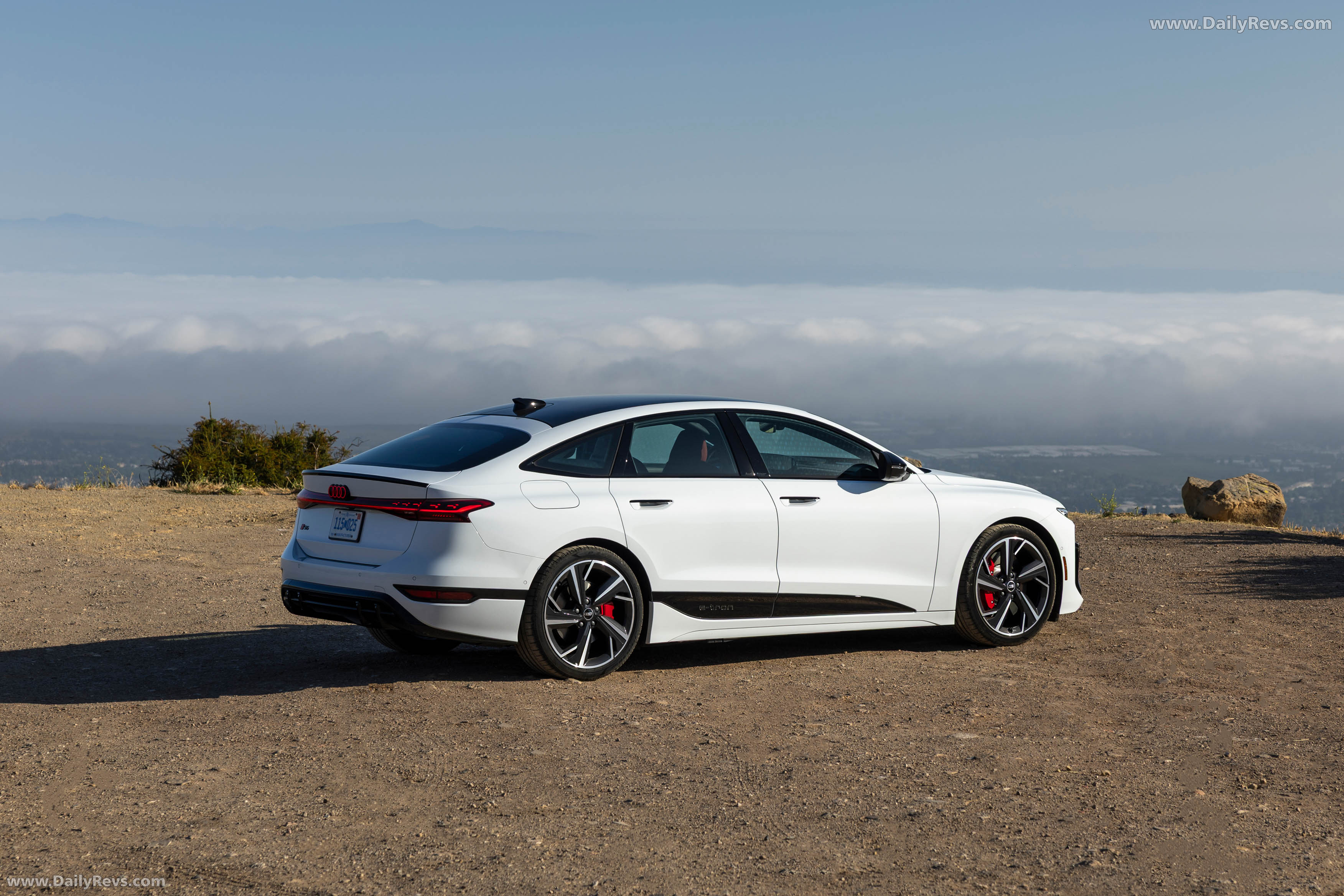2025 Audi S6 Sportback e-tron C9 Glacier White Rear View