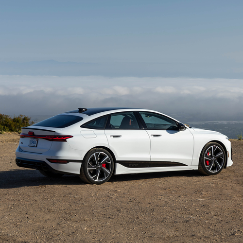 2025 Audi S6 Sportback e-tron C9 Glacier White Rear View