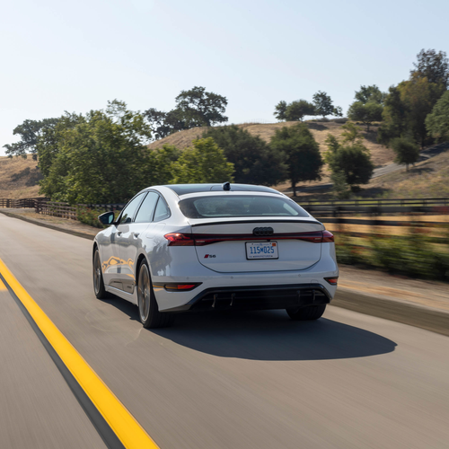 2025 Audi S6 Sportback e-tron C9 Glacier White Rear View