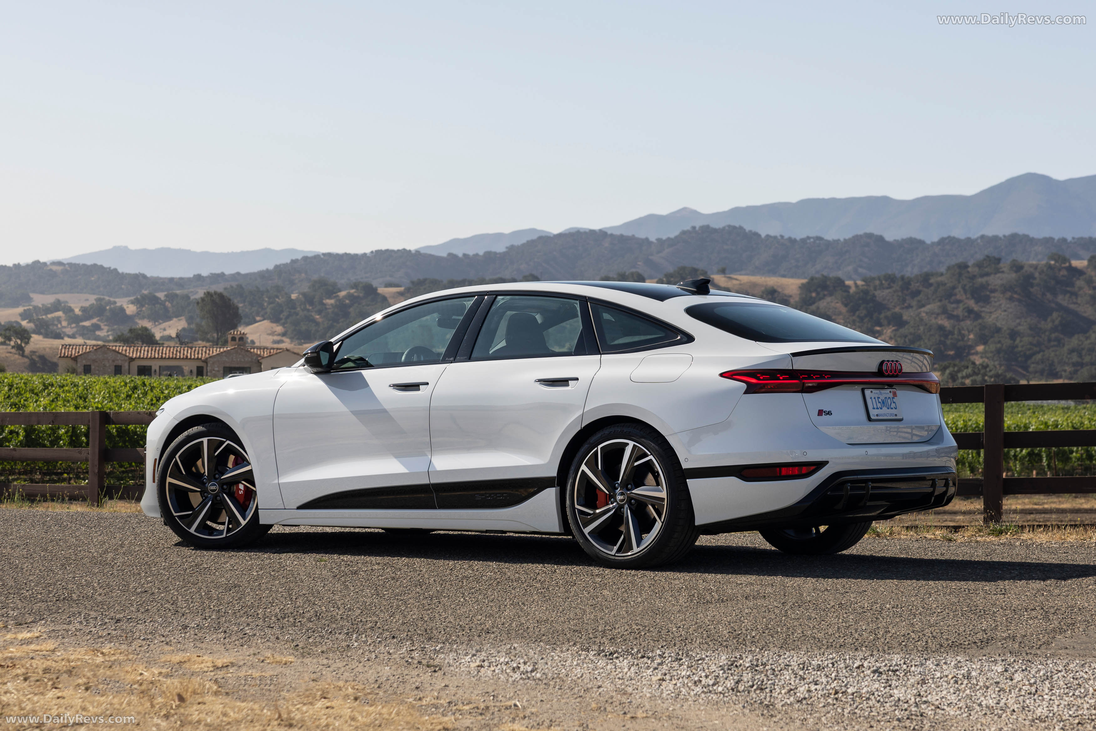 2025 Audi S6 Sportback e-tron C9 Glacier White Rear View