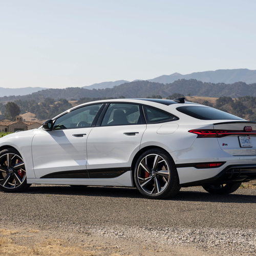 2025 Audi S6 Sportback e-tron C9 Glacier White Rear View
