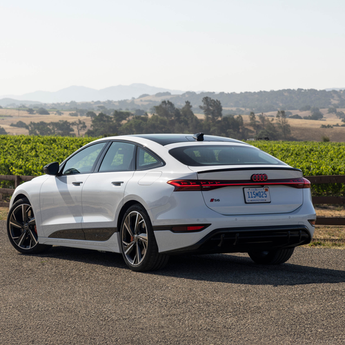 2025 Audi S6 Sportback e-tron C9 Glacier White Rear View