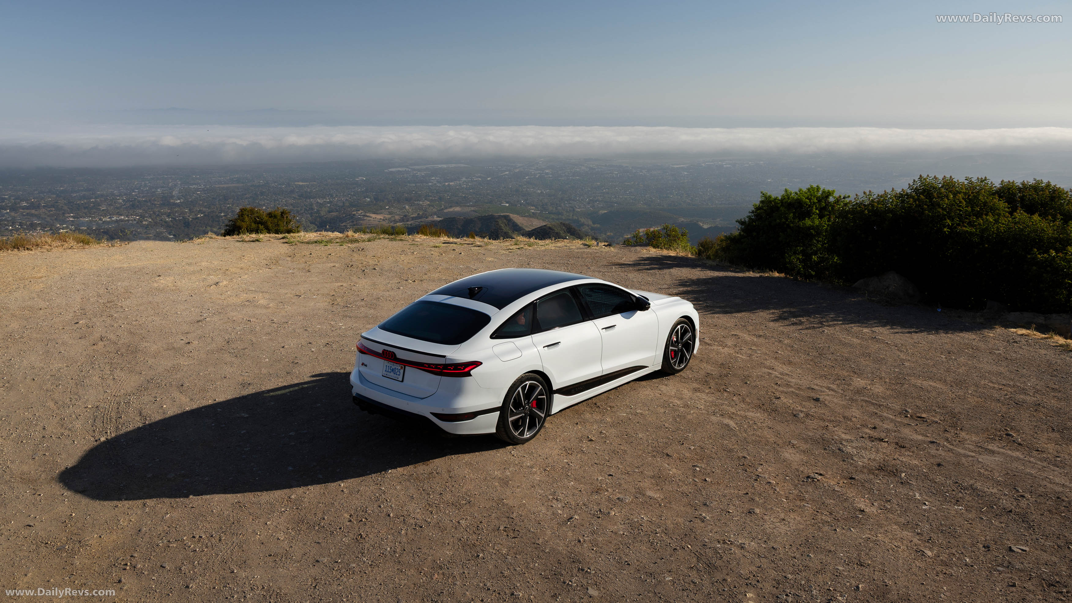 2025 Audi S6 Sportback e-tron C9 Glacier White Top View