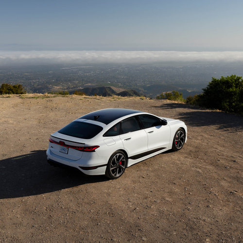 2025 Audi S6 Sportback e-tron C9 Glacier White Top View