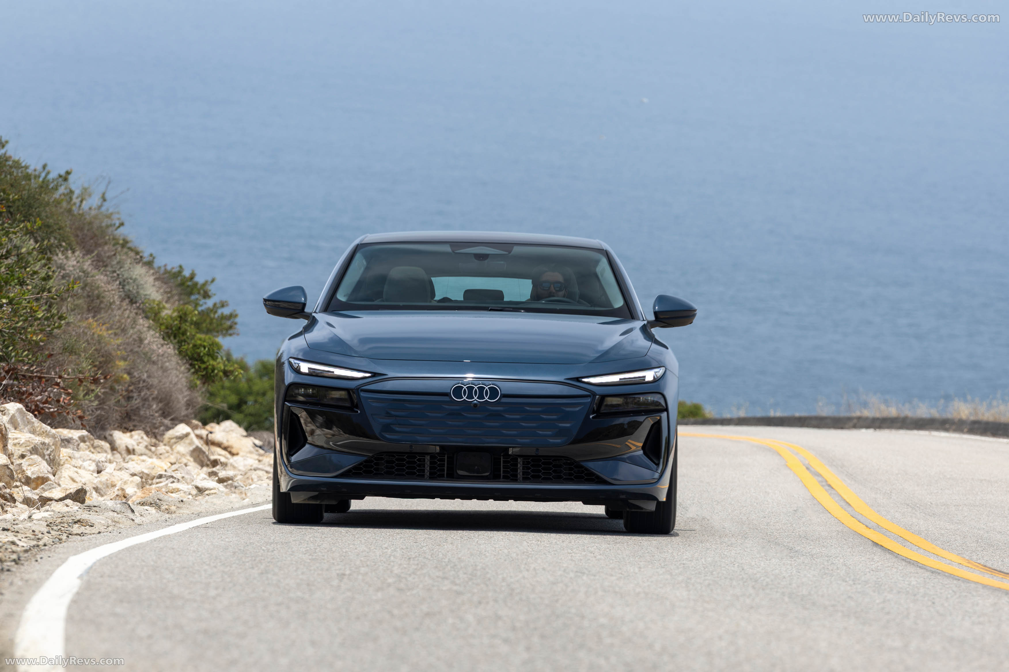 2025 Audi A6 Sportback e-tron quattro C9 Plasma Blue Front View