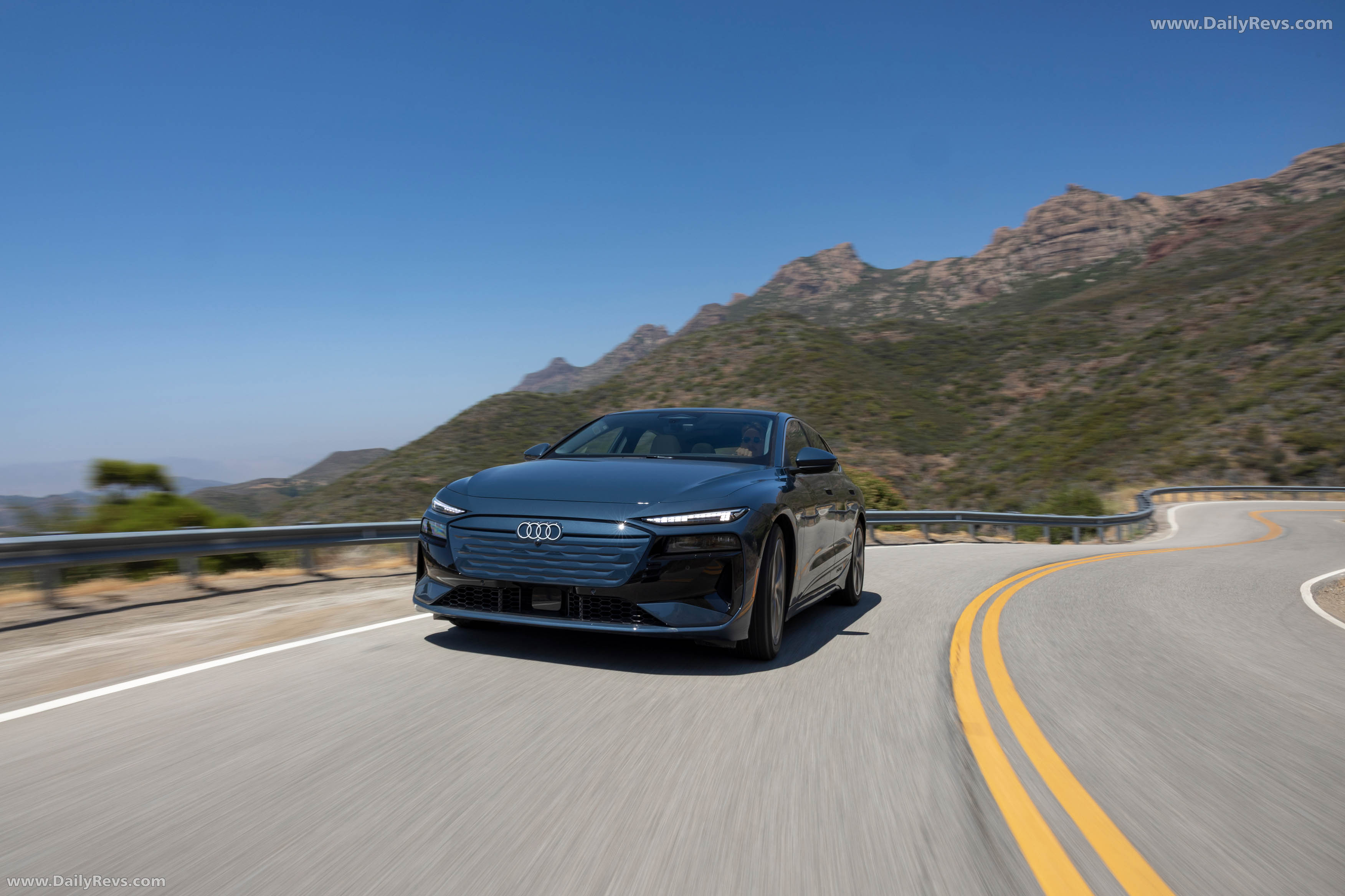 2025 Audi A6 Sportback e-tron quattro C9 Plasma Blue Front View