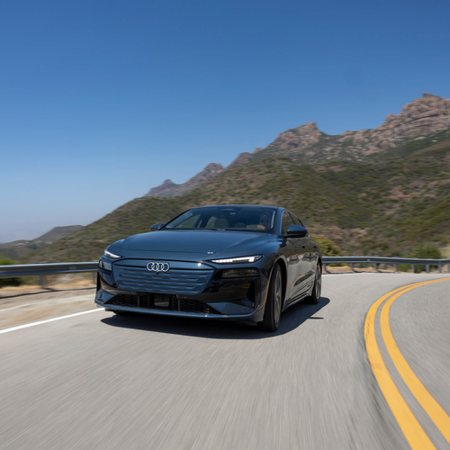 2025 Audi A6 Sportback e-tron quattro C9 Plasma Blue Front View