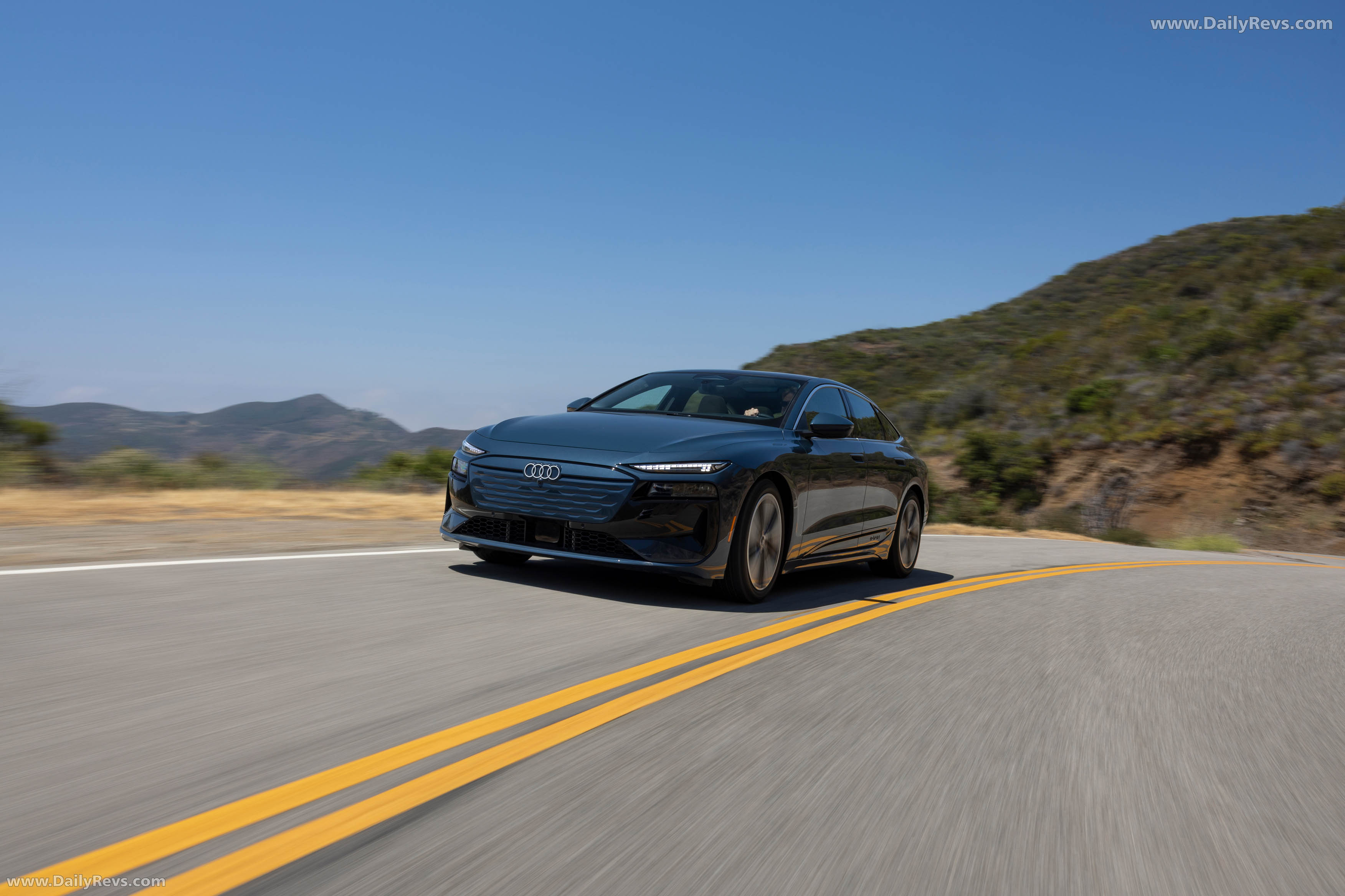 2025 Audi A6 Sportback e-tron quattro C9 Plasma Blue Front View